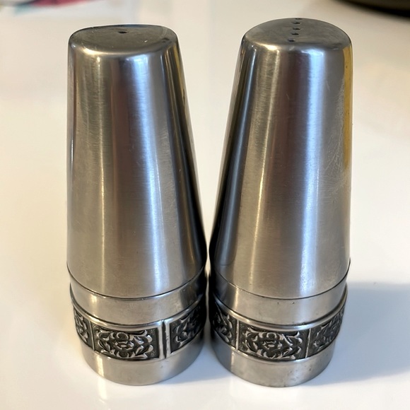 Vintage Stainless Made in Japan Salt and Pepper Shakers - Picture 1 of 3